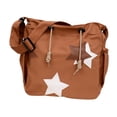 thumbnail image 4 of Bolso de hombro de gran capacidad para mujer en nailon duradero para uso diario. marrón, 4 of 9