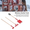 thumbnail image 3 of 1:12 Scale Miniature Garden Hand Tools Alloy Wooden Dollhouse Rake Zen Shovel Model for Decoration For Boys Girls 3-6 Year Old, 3 of 21