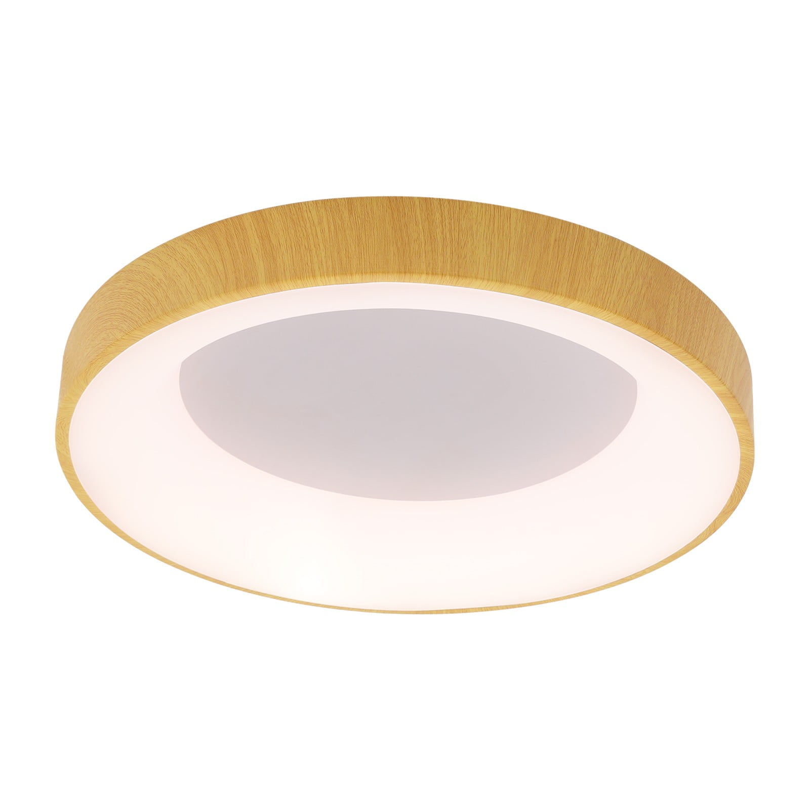 36W 6*47cm Round Ceiling Light Fixture Wood+White  Minimalist Round Ceiling Lamp for Bedrooms Kitchens Study Rooms
