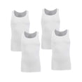 thumbnail image 2 of Camiseta Interior Hanes para Hombre, Cuello Redondo Algodón Blanco Value Pack 4 Piezas Talla G, 2 of 4