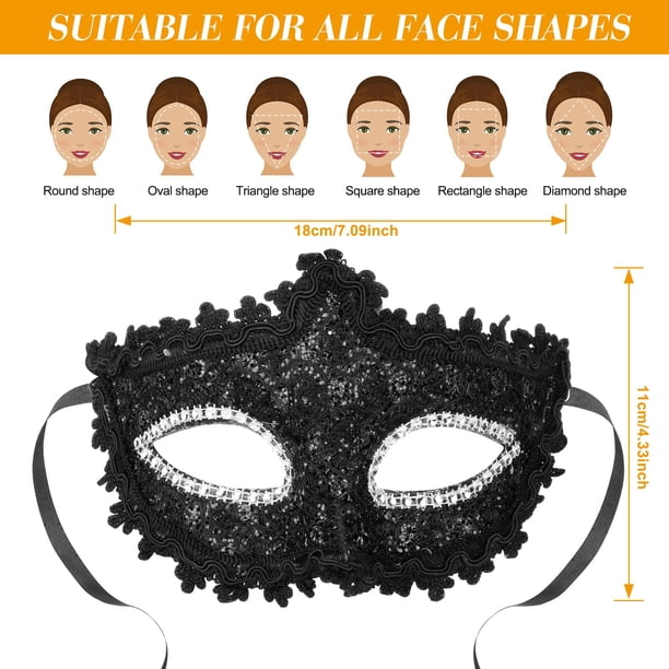 Máscara De Encaje Con Mariposa Y Pedrería – Diseño Veneciano, Ajustable, Ligera, Ideal Para Carnaval, Mascarada, Cosplay Y Fiestas De Disfraces