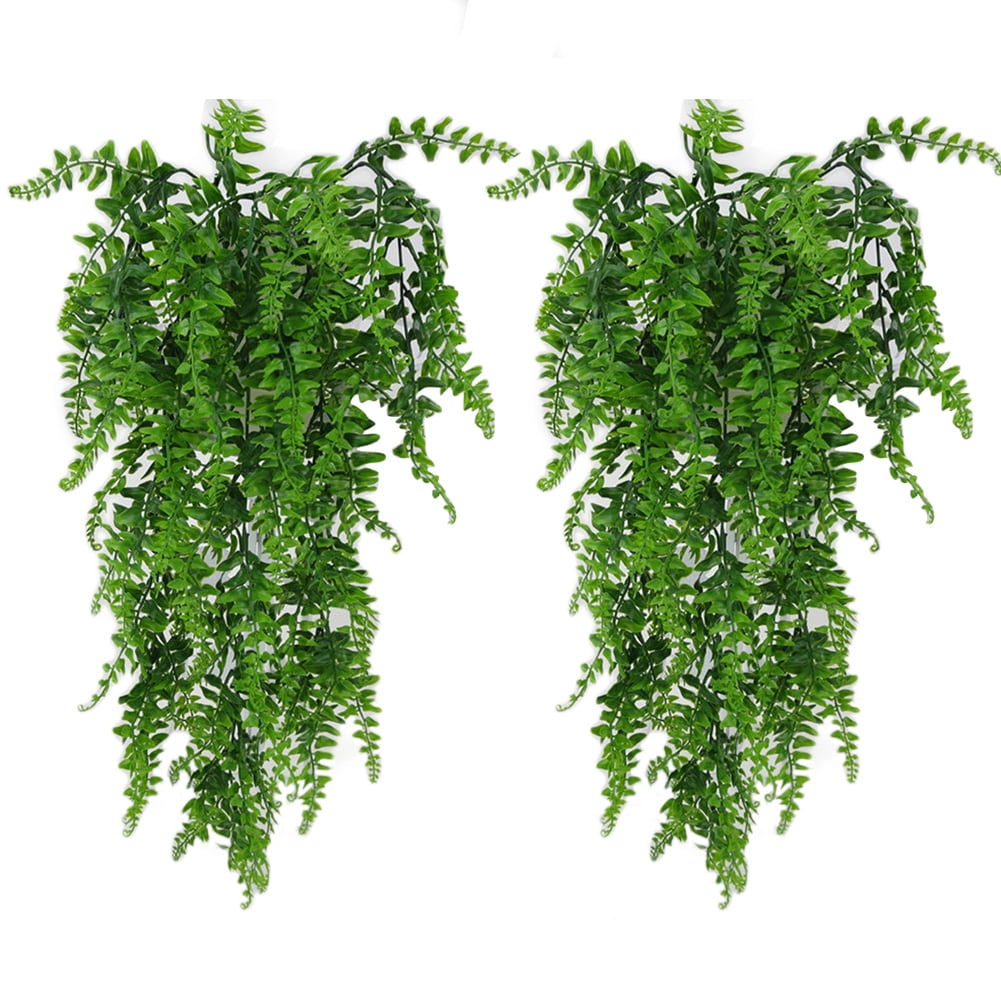 Walbest 2PCS Vivid Artificial Plants Vines, Fern Bushes Artificial