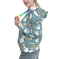 thumbnail image 2 of Picia Snowflake Scarf Snowman Pattern Casual Women's Hoodie, Hooded Sweatshirt with Kangaroo Pocket, Comfortable Pullover with Eye-catching Drawstrings-Large, 2 of 7