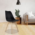 thumbnail image 4 of Juego de Sillas Negras Eames Acojinadas MUNDO IN para Comedor 2 Piezas Casa, 4 of 9