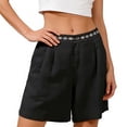 thumbnail image 4 of Qulqfy Athletic Lounge Shorts Women High Waisted Elastic Waist Loose Bow Pockets Graphic Loose Women's Shorts, 4 of 6