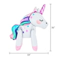 thumbnail image 3 of 37" Multicolor Standing Air-Filled Unicorn Foil Balloon, by Way To Celebrate, 3 of 5