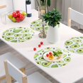 thumbnail image 6 of Ryvnso Avocado Round Plate Mats Dining Table Placemat Set of 4 for Holiday Decoration, 6 of 7