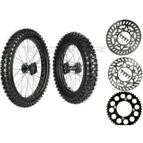 Front & Rear Dirt Bike Tire 70/100-19 90/100-16 Tire Rim 19" 16" Wheels with 428 43T Sprocket Disc Rotors for Upgrade Dirt Pit Bike Apollo Taotao 125cc 150cc 200cc 250cc