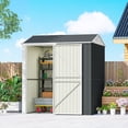 thumbnail image 2 of Outsunny Remise de Rangement Extérieure 7 Pieds x 6 Pieds de Hauteur, Remise Imperméable, Gris Foncé, 2 of 10