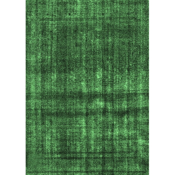 Ahgly Company Indoor Rectangle Persian Emerald Green Bohemian Area Rugs, 4' x 6'