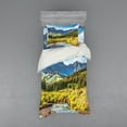 thumbnail image 2 of Ambesonne Landscape Bedding Set 4 Pcs, Mountain Forest River, Queen, Multicolor, 2 of 3