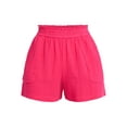 thumbnail image 5 of Time and Tru Women's Double Cloth Cotton Shorts, Sizes XS-XXXL, 5 of 5