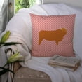 thumbnail image 3 of Carolines Treasures BB7820PW1414 Highland Cow Pink Check Fabric Decorative Pillow, 14 x 14 in., 3 of 4