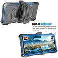 thumbnail image 4 of Ebizware Samsung Galaxy A17 5G Case with [Built-in Screen Protector] and Swivel Holster Belt Clip, Military Grade Heavy Duty Protective Defender Kickstand Phone Case Cover for Galaxy A17 5G - Blue, 4 of 9