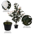 thumbnail image 4 of Vickerman 45" Artificial White Rose Plant in Pot., 4 of 5