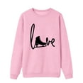thumbnail image 3 of YAYUBA Valentine Shirts for Women Love Heart Sweater Casual Long Sleeve Crewneck Pullover Sweatshirts Valentines The Day Tops, 3 of 3