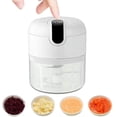 thumbnail image 1 of Cordless, Mini Food Chopper 250ML White, Designed With Isolation Plate And Equipped With Durable Stainless Steel Blades, 1 of 6