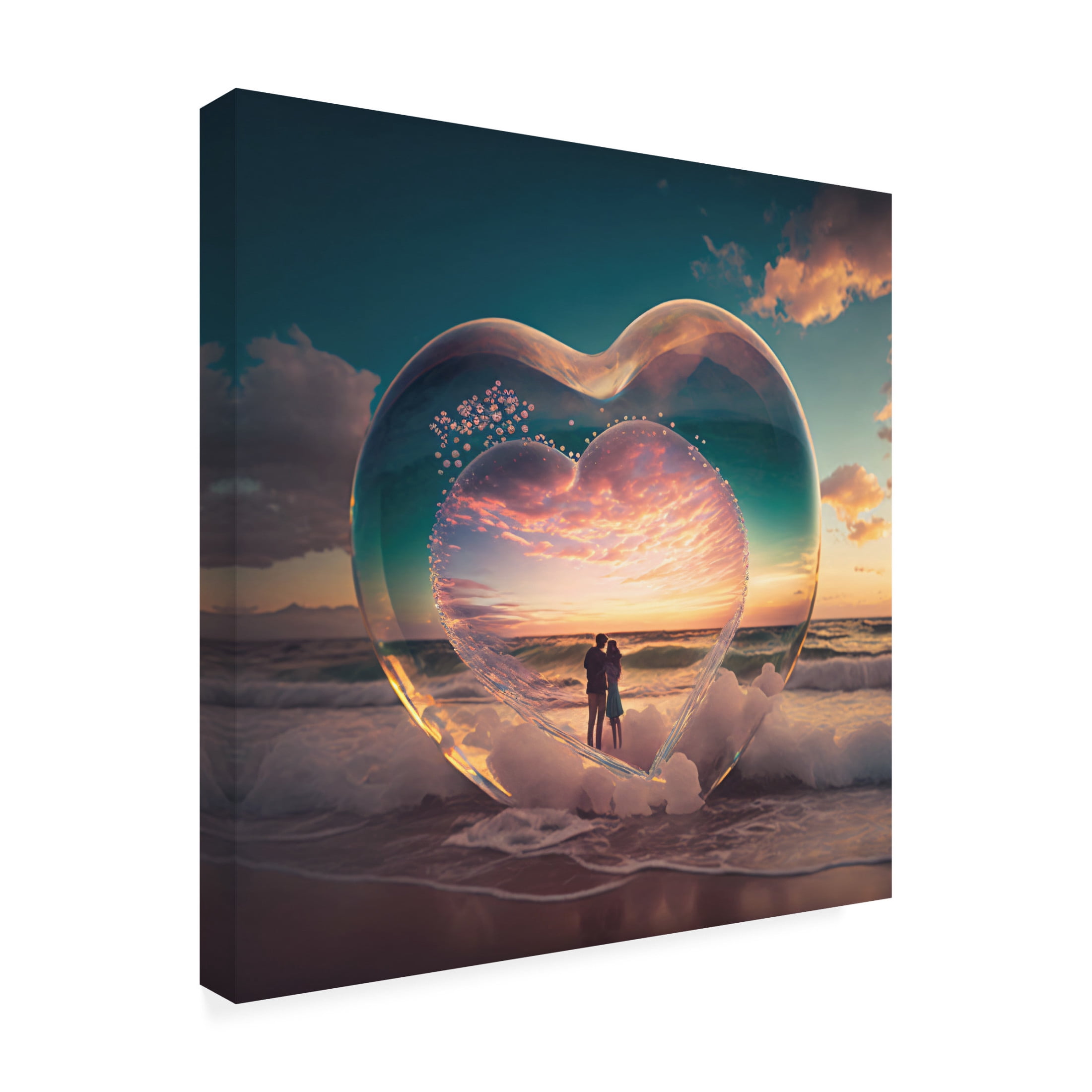 Canvas Wall Art - Ray Heere 'Love Is In The Air 15' Wall Art for Living Room, Bedroom, or Office Décor by Trademark Fine Art - 35 x 35 Inches