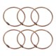 thumbnail image 1 of Anillos para cortinas de ducha Uxcell, paquete de 6 ganchos redondos de acero al carbono, cobre, 2.95 pulgadas, 1 of 5