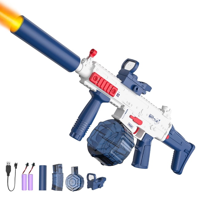 Pistola de agua eléctrica Hugeway Auto Squirt LED de 9,8 m de alcance