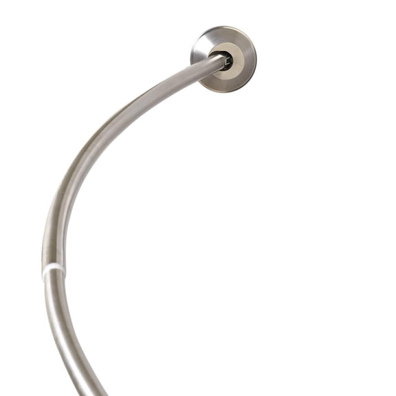 Zenna Home 72 in. Rustproof High-Grade Stainless Steel Dual Mount Curved Shower Curtain Rod in Brushed Nickel