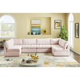 thumbnail image 4 of Meridian Furniture Jacob Pink Velvet Modular Sectional, 4 of 5