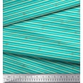 thumbnail image 2 of Soimoi Green Velvet Fabric Asterisk & Stripe Print Sewing Fabric Yard 58 Inch Wide, 2 of 3
