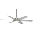 thumbnail image 2 of 56" Casa Vieja Estate Modern Indoor Outdoor Ceiling Fan with LED Light Remote Control Brushed Nickel White Diffuser Damp Rated for Patio Exterior Home, 2 of 9