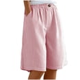 thumbnail image 7 of Girls Shorts Size 10-12 for School Striped Lightweight Pants Summer Stretch Elastic Waist Bermuda Shorts 4-13 Years Red 150, 7 of 7