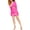 Bright Pink, variant on Womens Tie Front Short Mini Dress