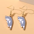 thumbnail image 4 of Lindos pendientes con forma de gancho para la oreja de gatito, textura fresca y dulce, sencillos pendientes de gato de dibujos animados, fáciles de usar, material de calidad, estilo, 4 of 6