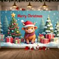 thumbnail image 5 of Cartoon Cow Merry Christmas Festive Banner Decorative Design Holiday Tree Present for Christmas Party Indoor Decoration Festive Celebration, 5 of 9