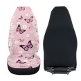 thumbnail image 4 of Uorisanigo Car Seat Covers, Plush Fluffy Pink Butterfly Front Seat Covers, Not Airbag Compatible, Washable 2 Pcs Seats Cover Fits for Most Cars, Trucks, SUVs, Vans, 4 of 7