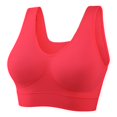 thumbnail image 2 of DQRPSEETB Bralettes for Women Plus Size Ladies' Solid Color Large Size Underwear without Rim and Traceless Bra Red, 2 of 3