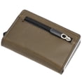 thumbnail image 4 of Business Card Holder, Anti-Theft Wallet Automatic Pop-up Durable Lightweight with Zipper for Store ID Card Bank Card, Etc for Practical Gift Coffee x-52#, 4 of 8
