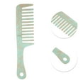thumbnail image 2 of Unique Bargains 1 Pc Marble Handle Hair Comb Cyan Acetate Sheet, 2 of 5