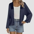 thumbnail image 3 of Wdfiry Women Cardigans Solid Color Long Sleeve Casual Open Front Outerwear Lightweight Loose Cardigan, 3 of 8