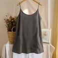 thumbnail image 2 of OGLCCG Womens Camisole Tank Tops Causal Cotton Linen V-Neck Sleeveless Tops Lightweight Summer Loose Fit Spaghetti Strap Cami Shirts,S,Gray, 2 of 7