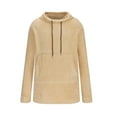 thumbnail image 4 of zfwon Mens Sherpa Fleece Hoodie Thick Plush Warm Sweatshirts Thermal Long Sleeve Jumpers with Pokcet Thick Fuzzy Fluffy Sweatshirt Drawstring Basic Hooded Pullover Winter, 4 of 6
