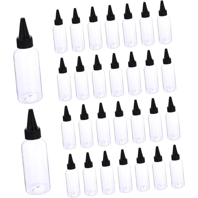 Yazoeia 60 Pcs Paint Bottle Liquid Container Pigment Bottle Plastic Bottle Clear Bottles Empty Bottle Dispenser Bottle Ink Bottle Pigment Storage Bottle CJC912-139809