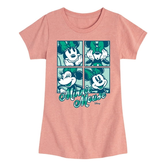 Disney - Plaid Minnie Mouse - Toddler & Youth Girls Short Sleeve Graphic T-Shirt