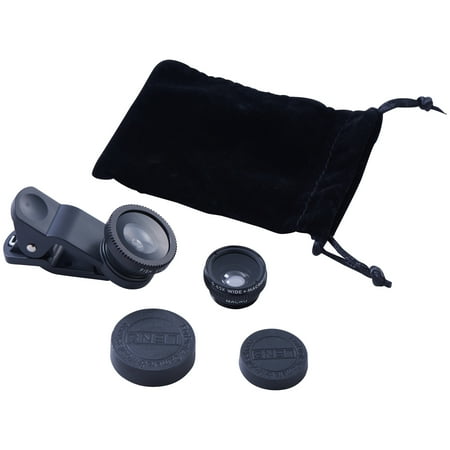 Onn Cell Phone Clip-On 3-in-1 Telephoto Lens Set