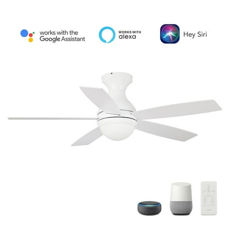 

Carro Twister 52 Smart Ceiling Fan with Remote Light Kit Included White Finish