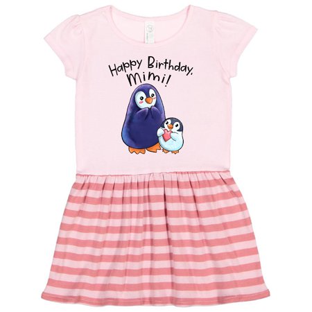 

Inktastic Happy Birthday Mimi!- Cute Penguins Gift Toddler Girl Dress