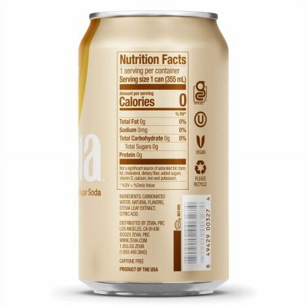 Zevia Creamy Root Beer Zero Sugar Soda Cans 12 pk / 12 fl oz - Pack of 2