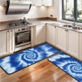 thumbnail image 3 of Kitchen Rugs Sets Of 2,Blue White Tie Dye Spiral Pattern Anti Fatigue Kitchen Mat Rugs Non Slip Washable,Decorative Kitchen Floor Mats for Kitchen,Sink,Laundry,17"x47"+17"x47", 3 of 5