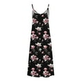 thumbnail image 4 of Mqqzkk Women Summer Midi Dress Hawaiian Bohemian Beach Cover Up Dress Floral Printed Spaghetti Strap Casual Dress, 4 of 5