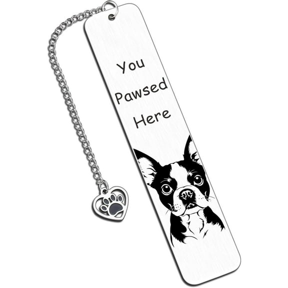 Boston Terrier Gifts Dog Lovers Gifts for Women Men Bookmarks for Women Kids Valentines Day Gifts for Book Lovers Book Marks for Reading Women Men Dog Bookmarks Stocking Stuffers