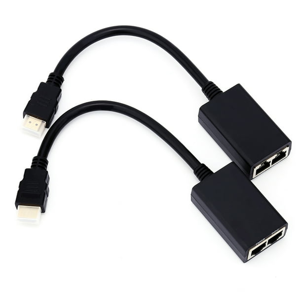 30M HDMI sobre RJ45 CAT5e CAT6 LAN Ethernet Balun Extender Repetidor hasta 1080P