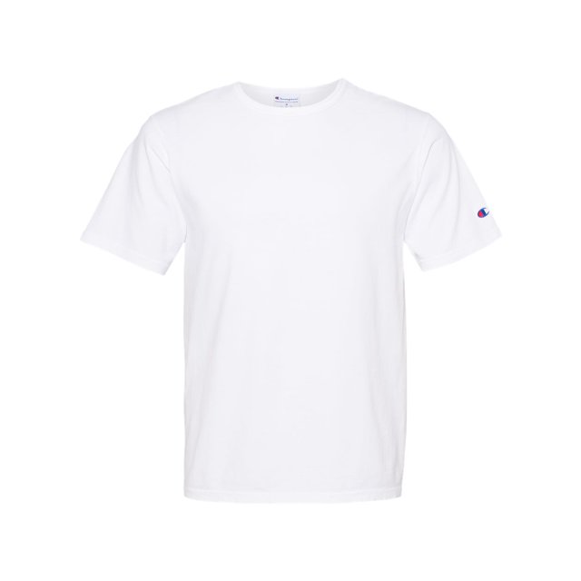 Champion T-Shirt Teint en Pièce pour Homme, TG, Blanc